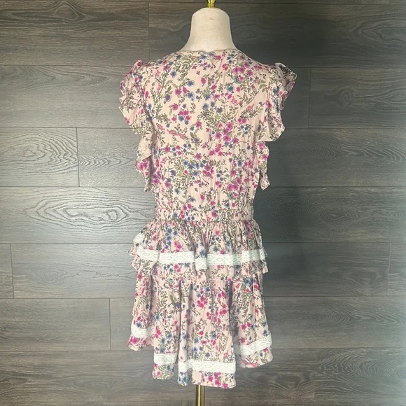 Sokie Collective Size S The Mini Flicker Dress Light Pink Floral Cottagecore NWT - Picture 2 of 6